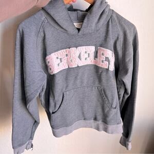 FLAW Vintage Jansport Berkeley Gray Hoodie Sweatshirt size medium M